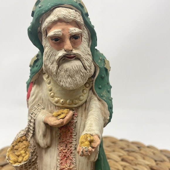 C. LEWIS STARMAN Vintage Folk Art Bearded Robed Man 1986 - Picture 2 of 6